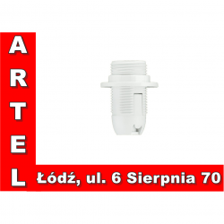 Oprawka żarówki OTE E14-01 biała z kołnierzem