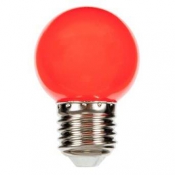 Żarówka kulka LED SMD 1W E27 230V czerwona 