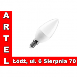 Żarówka świeczka LED 6W E14 230V ciepła 