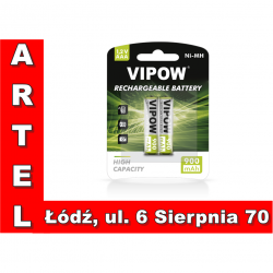 Baterie akumulatorki AAA R3 900mAh 2szt./bl. Vipow