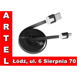Przewód ładowarka USB - USB C  czarny 1,5m