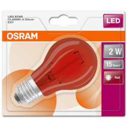 Żarówka GLS LED 2,5W E27 czerwona Osram Decor
