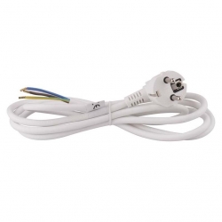 Kabel z wtyczką przyłączacz biały 3x1,5mm  5m